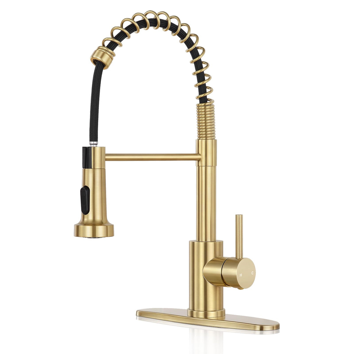 Kitchen Faucet with Pull Down Sprayer, Brushed Nickel