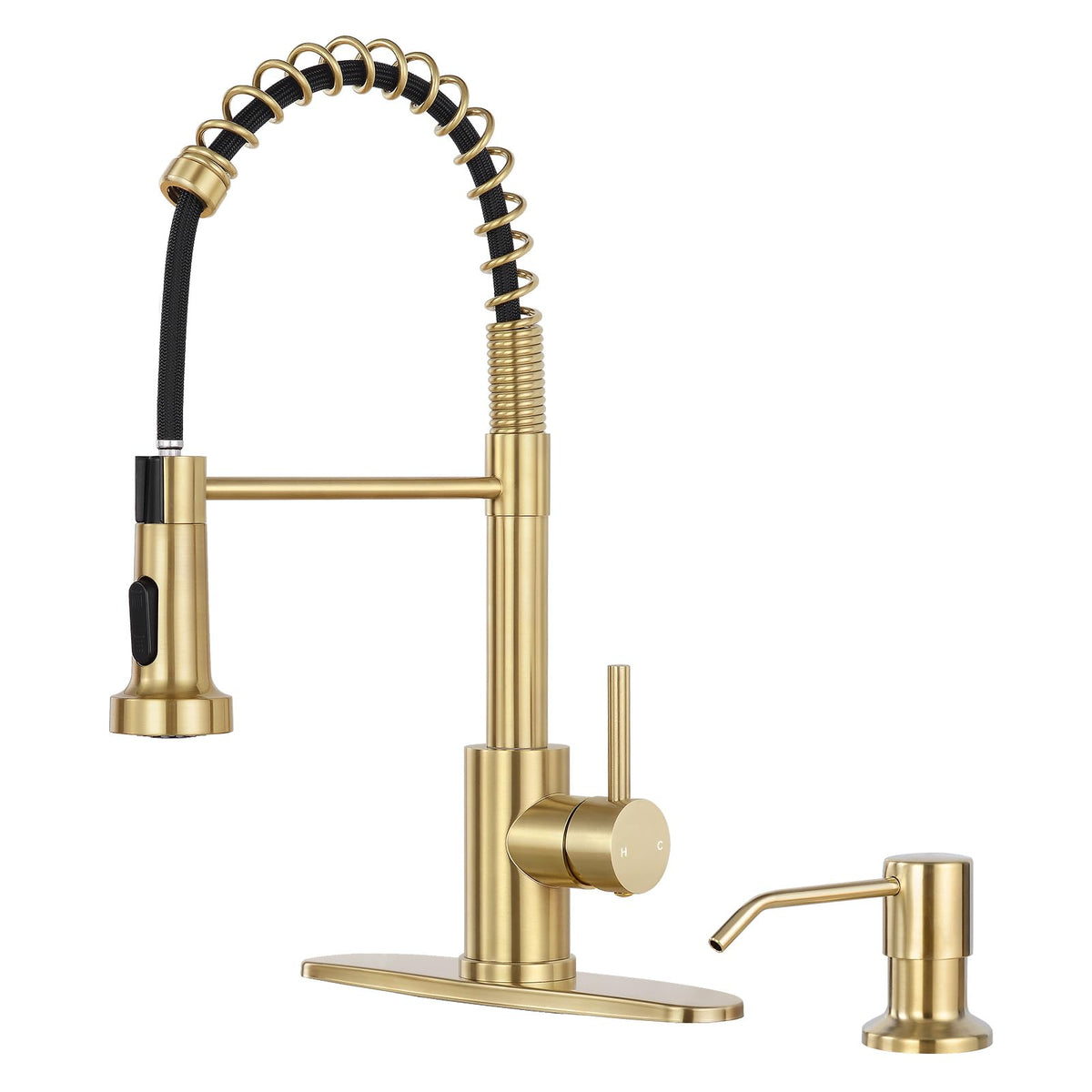 Kitchen Faucet with Pull Down Sprayer, Brushed Nickel