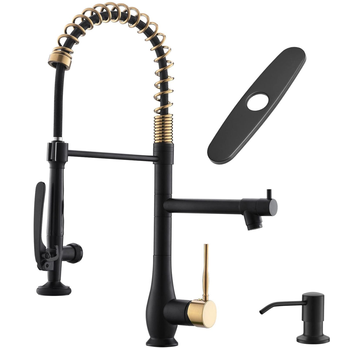 GIMILI Commercial Kitchen Sink Faucet with Pull Down Sprayer Brushed Nickel