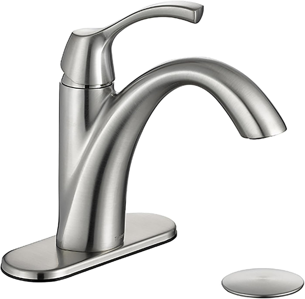 TimeArrow Bathroom Faucet Brushed Nickel with Drain and Water Supply Lines