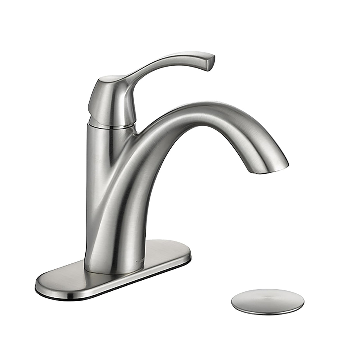 TimeArrow Bathroom Faucet Brushed Nickel with Drain and Water Supply Lines
