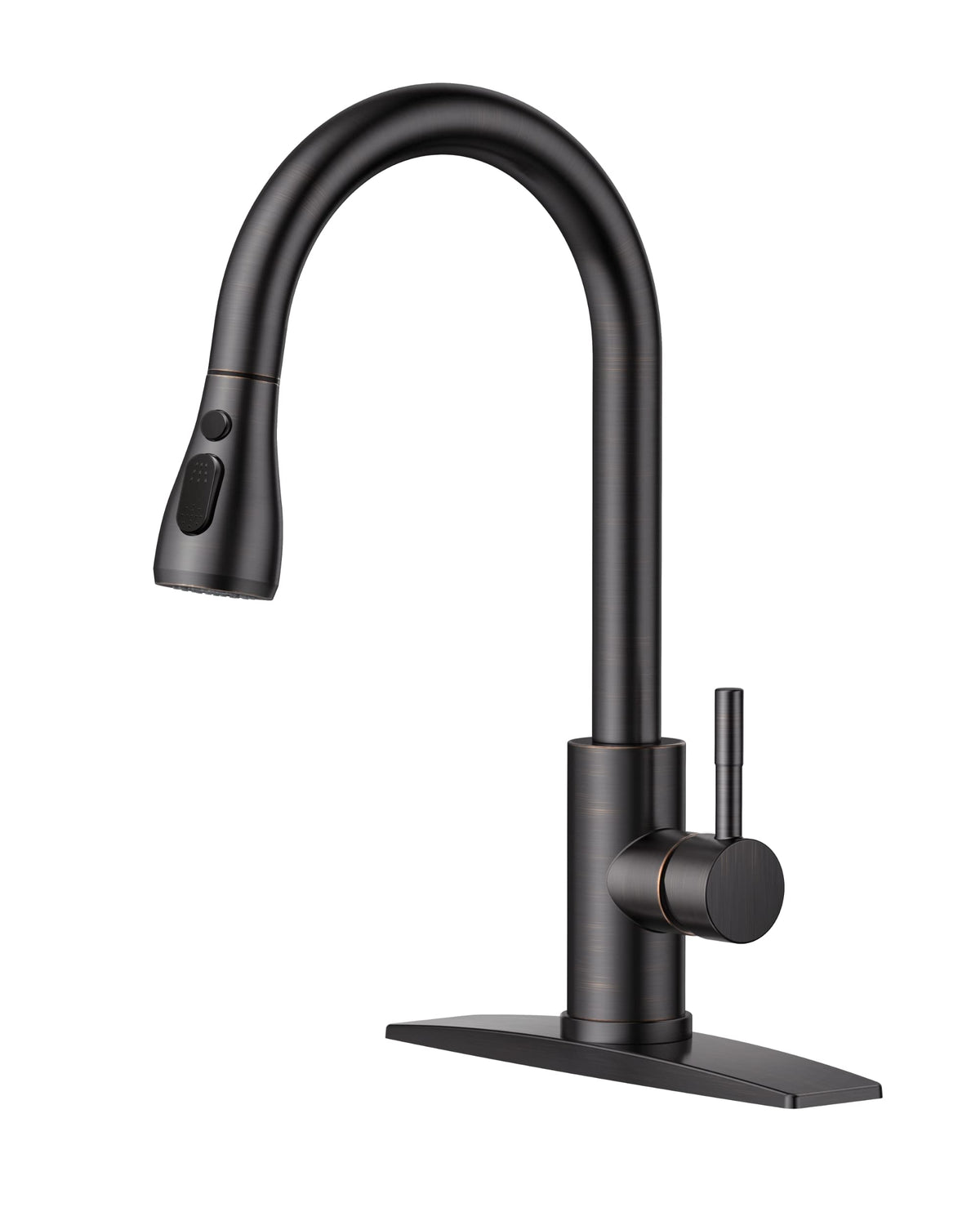 FORIOUS Kitchen Faucets Pull Down Sprayer, Stainless Steel, Brushed Nickel