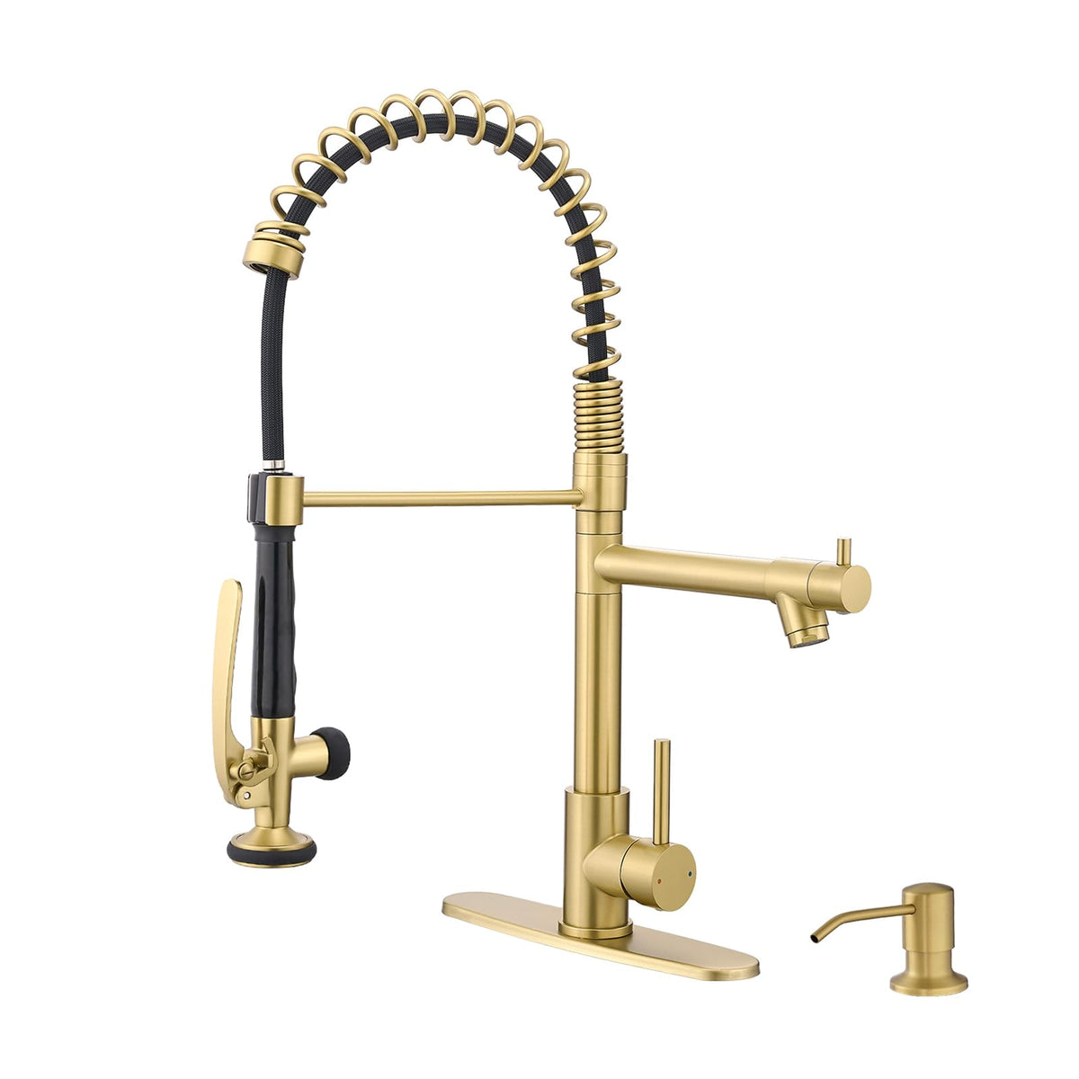 Fapully Black Kitchen Faucet,Commercial Pull Down Kitchen Sink Faucet