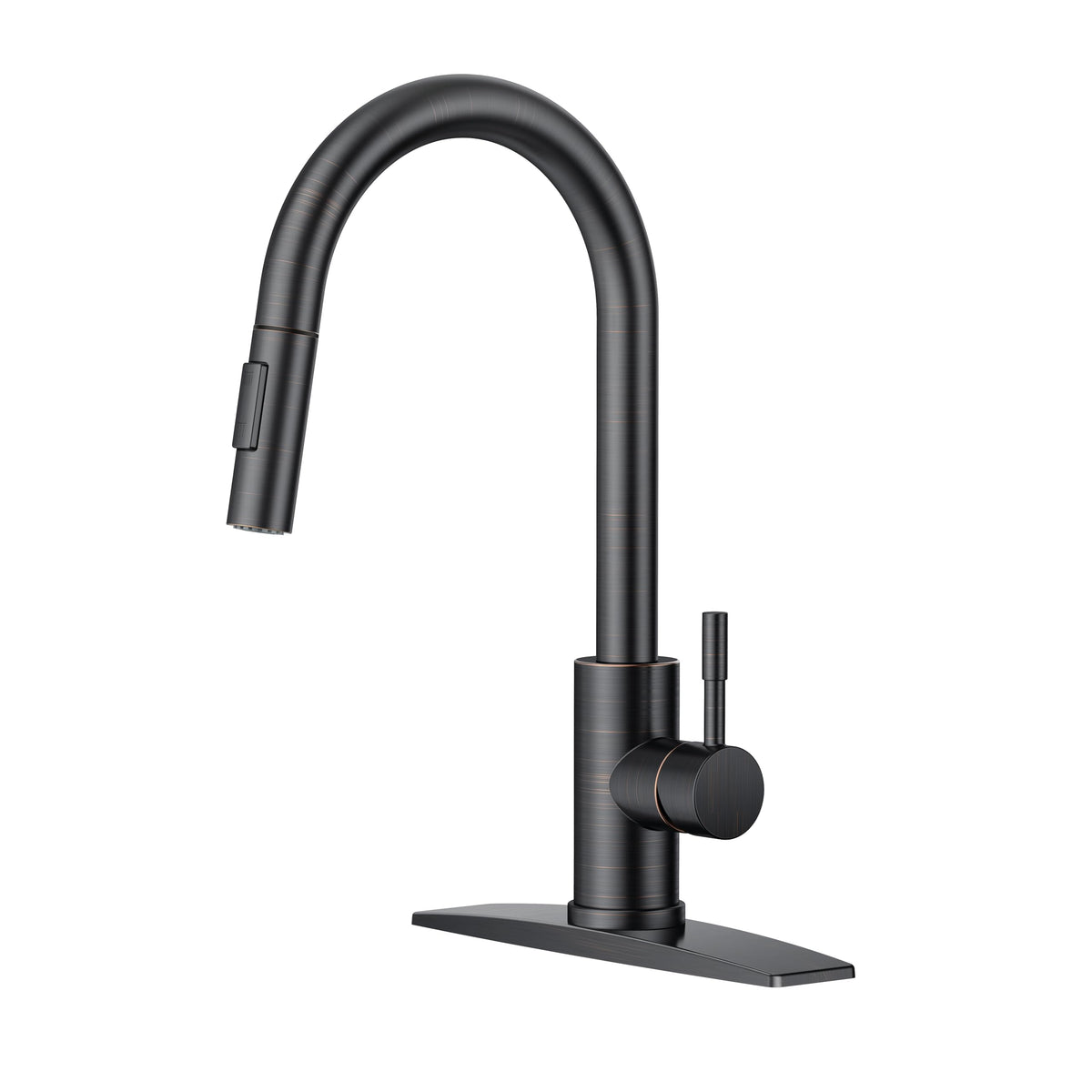 FORIOUS Kitchen Faucet with Pull Down Sprayer, Modern Brushed Nickel