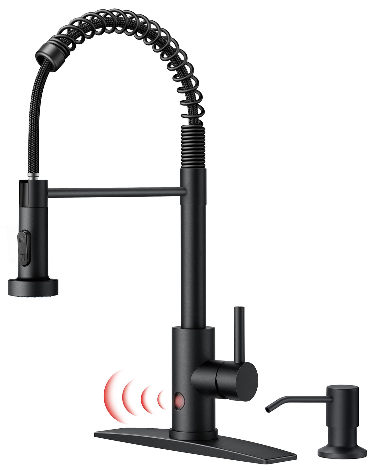 FORIOUS Kitchen Sink Faucet, 3 Modes Sprayer, Single Handle, Brushed Nickel