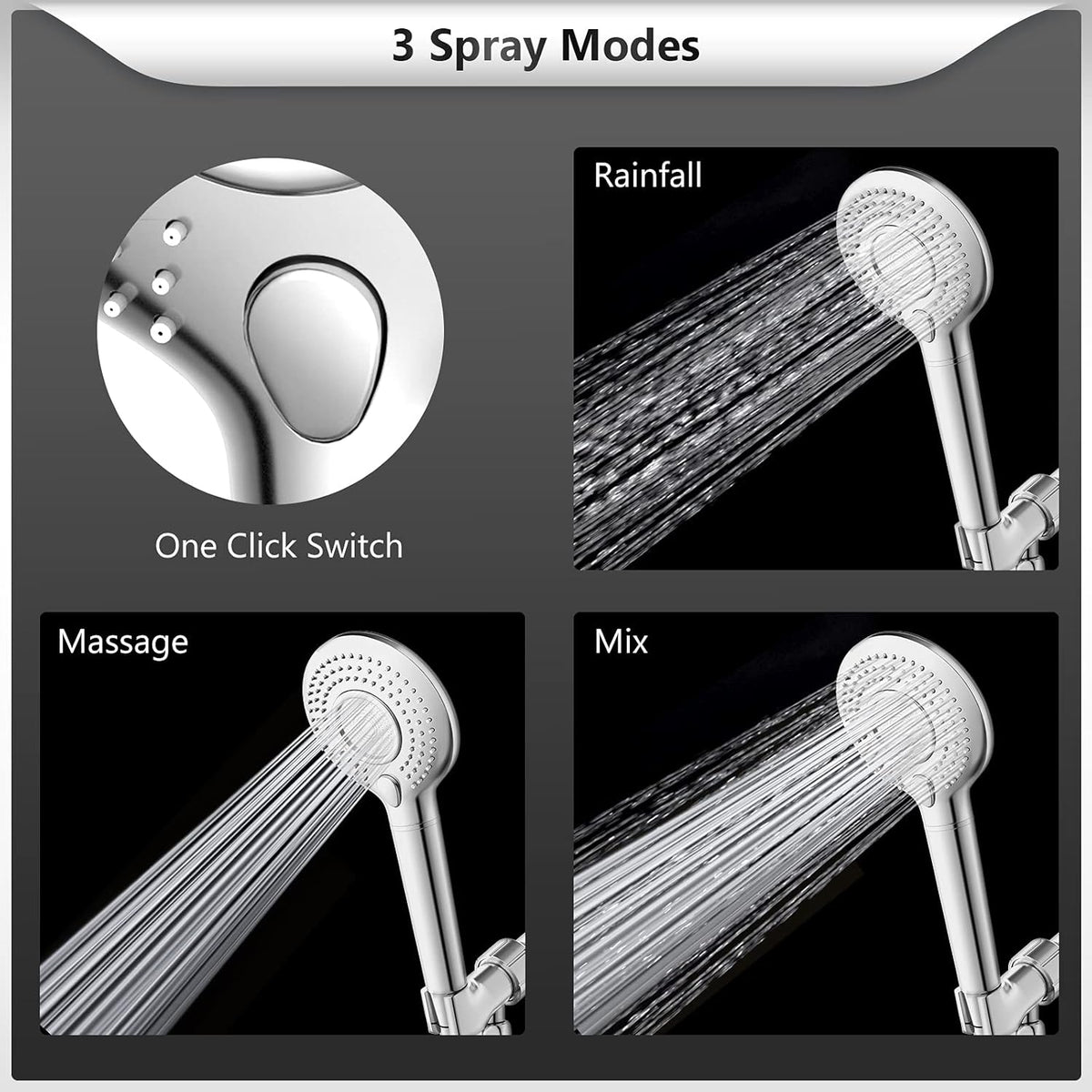 FEELSO Filtered Shower Head with Handheld, High Pressure Shower Filter Head