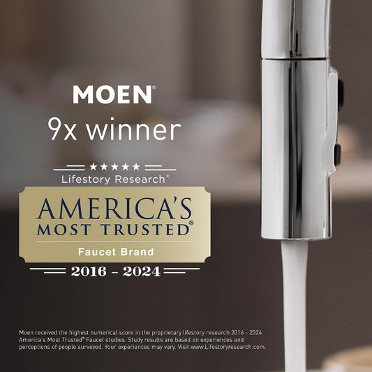 Moen Adler Chrome 3.5-Inch 4-Function Showerhead with various High-Pressure Options, Pressure Boosting Shower Head, 23026