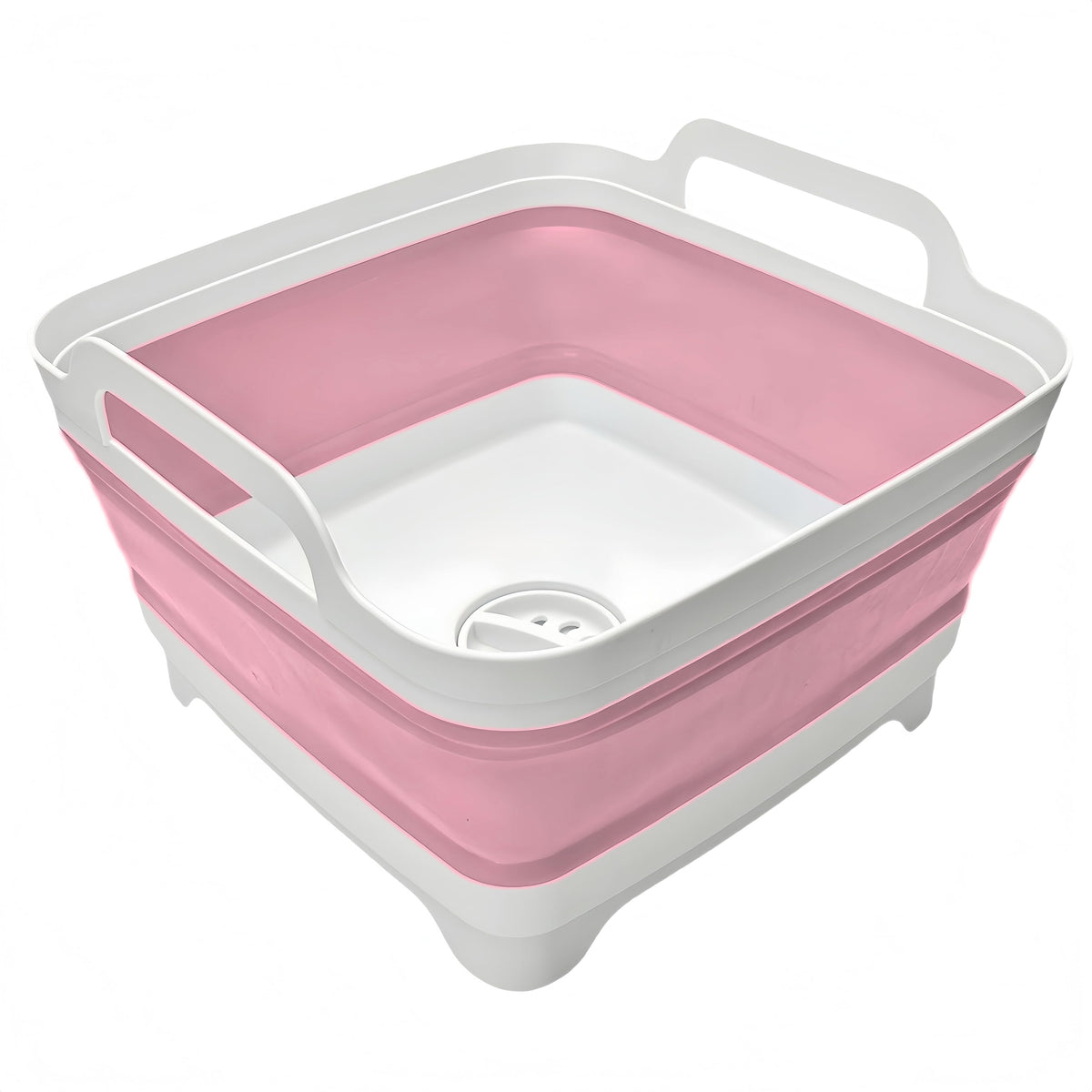 MontNorth Collapsible Wash Basin 9L, Foldable Dish Tub with Drain Plug, Portable Collapsible Dish Basin, Camping Sink for Washing Dishes, Laundry & Kitchen Use,Gray