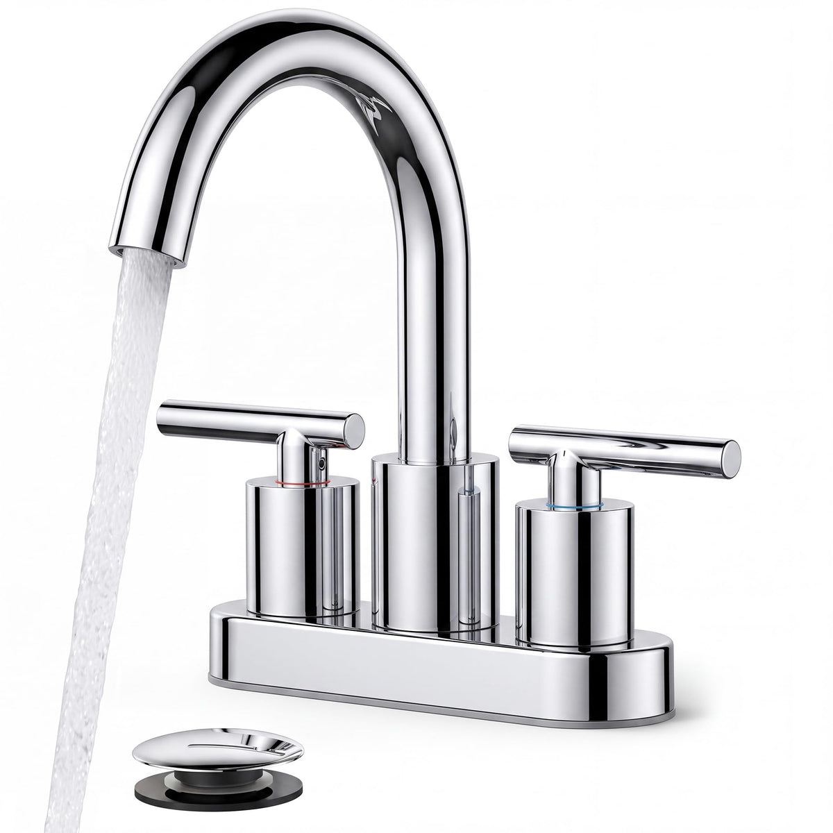FORIOUS 8 Inch Brushed Gold Bathroom Faucet 3 Hole, Widespread Gold Faucet