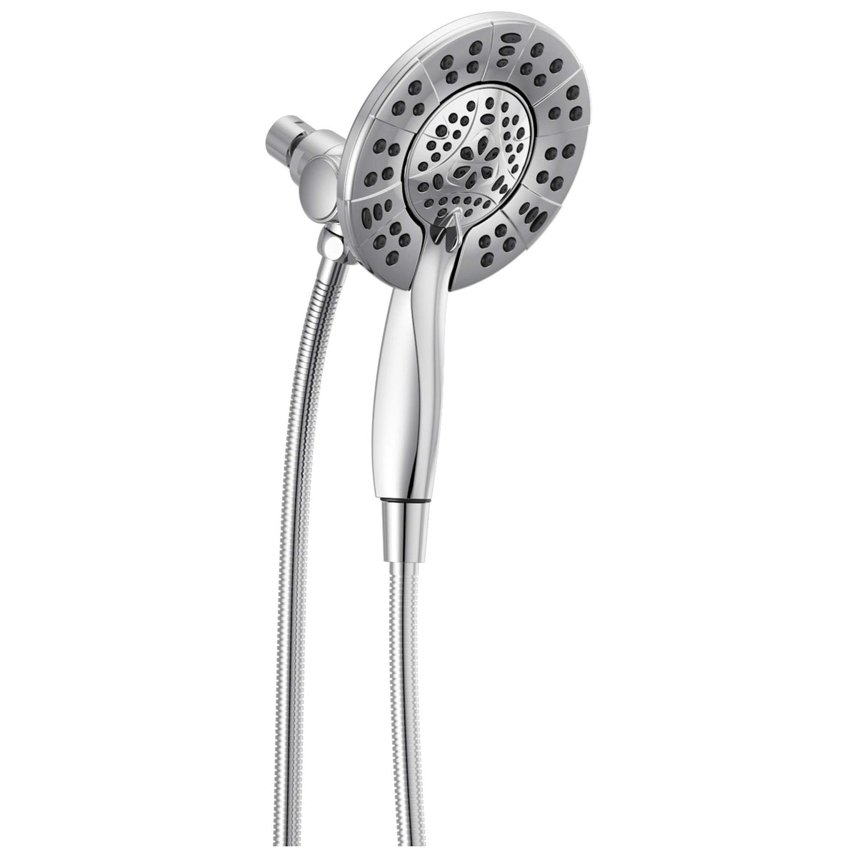 Delta 4-Setting In2ition 2-in-1 Dual Shower Head with HandHeld Spray, Brushed Nickel Detachable Shower Head with Hose, Showerhead, 1.75 GPM Flow Rate, Stainless 58499-SS
