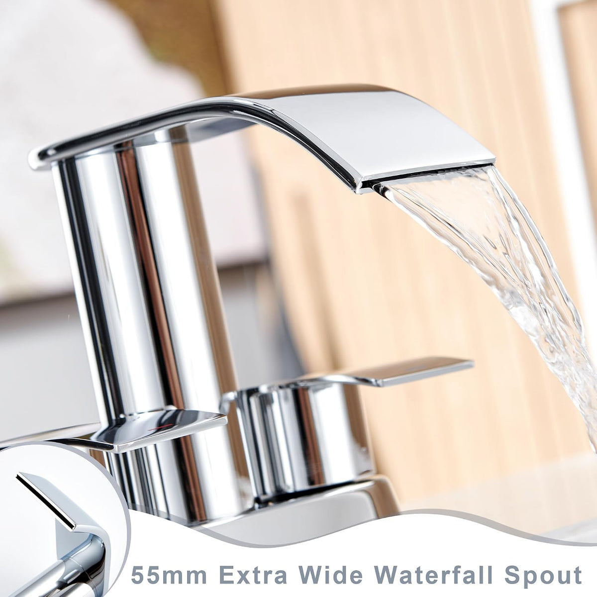 Ultimate Unicorn Waterfall Bathroom Faucet for Sink Chrome 4 Inch