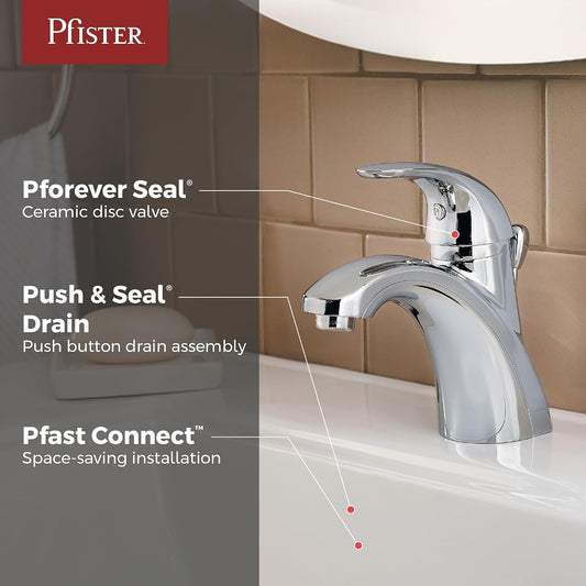 Pfister LF-042-PRCC Parisa Single Control 4" Centerset Bathroom Faucet