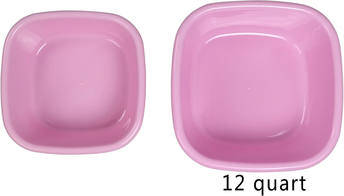 12 Quart Plastic Square Washbasin, Set of 3