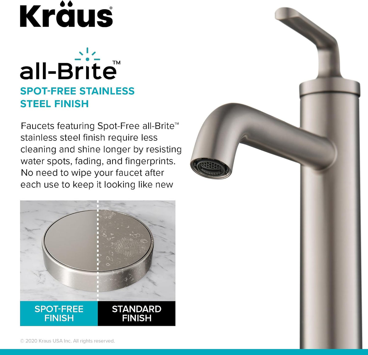 KRAUS Ramus Single Handle Vessel Sink Bathroom Faucet with Pop-Up Drain in Brushed Gold, KVF-1220BG