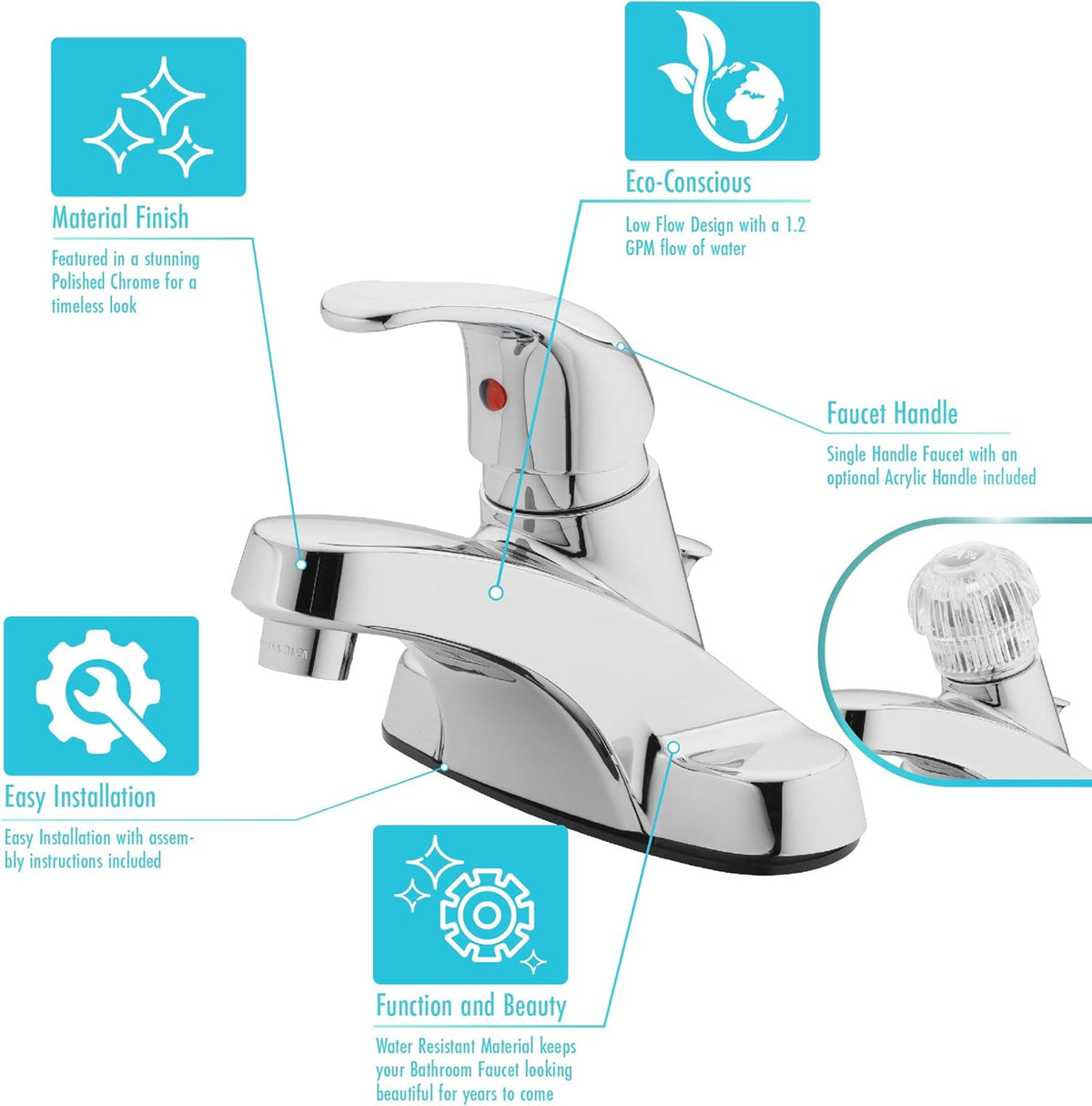 Aqua Vista 30-B410-AV Single Handle Bathroom Faucet