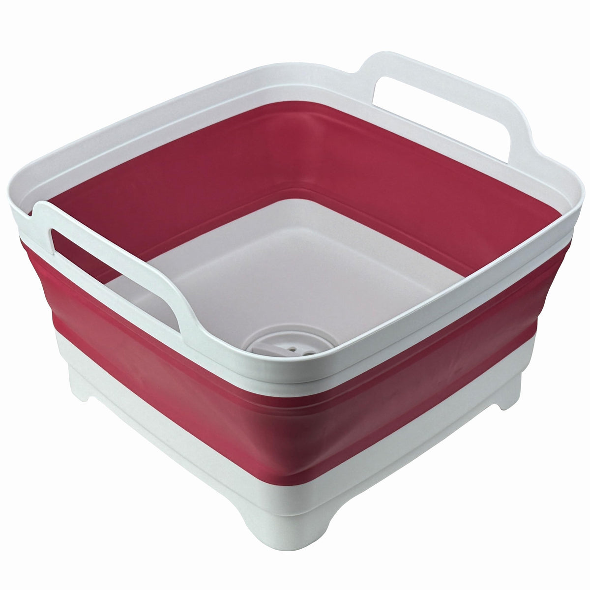 MontNorth Collapsible Wash Basin 9L, Foldable Dish Tub with Drain Plug, Portable Collapsible Dish Basin, Camping Sink for Washing Dishes, Laundry & Kitchen Use,Gray