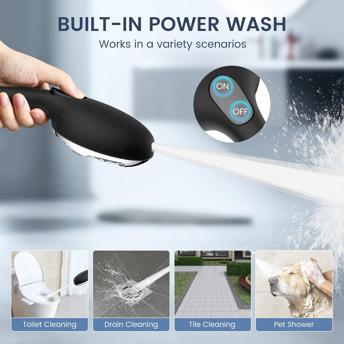 FEELSO Filtered Shower Head with Handheld, High Pressure 7-Spray Showerhead