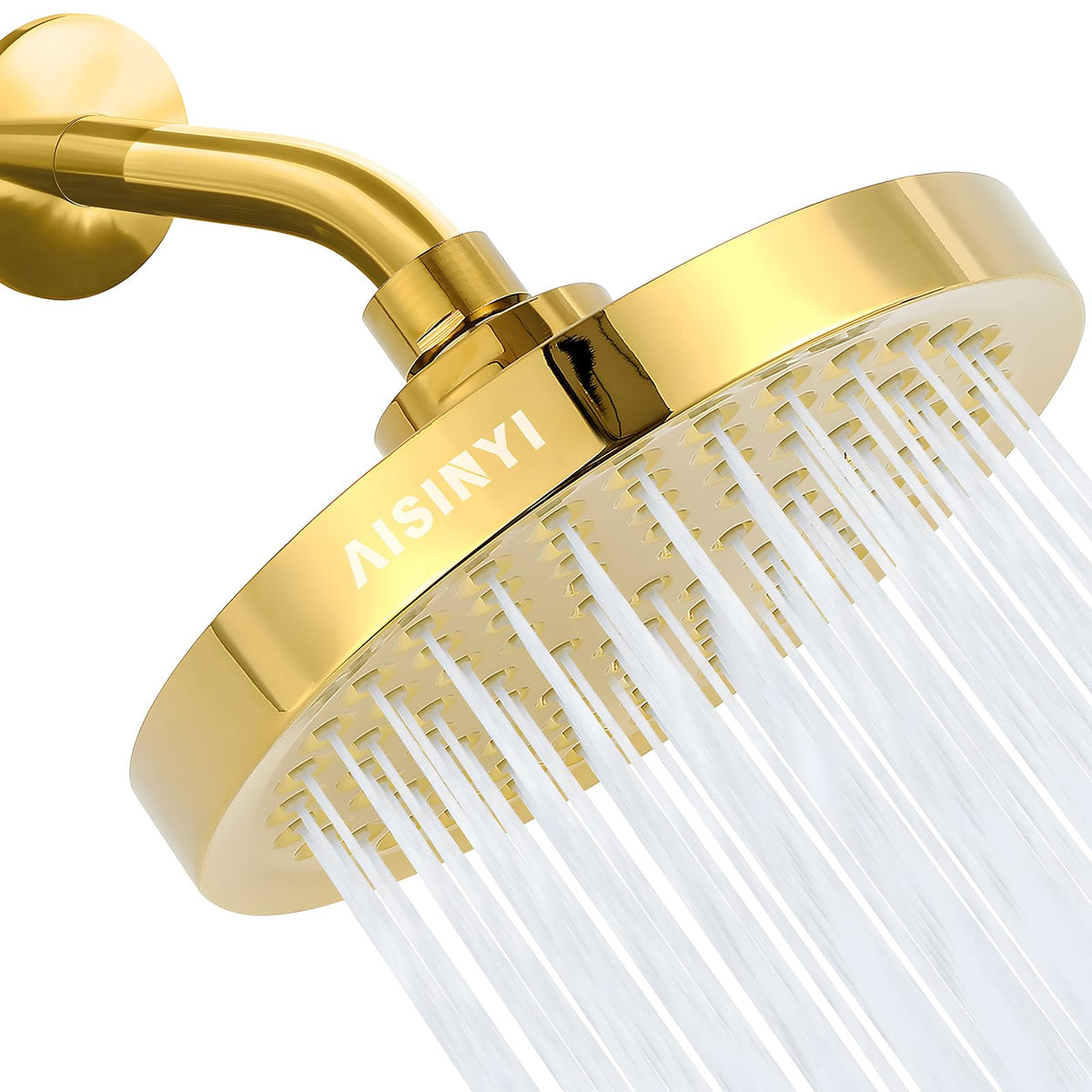 6" High Pressure Rain Shower Head, Luxury Matte Black Finish