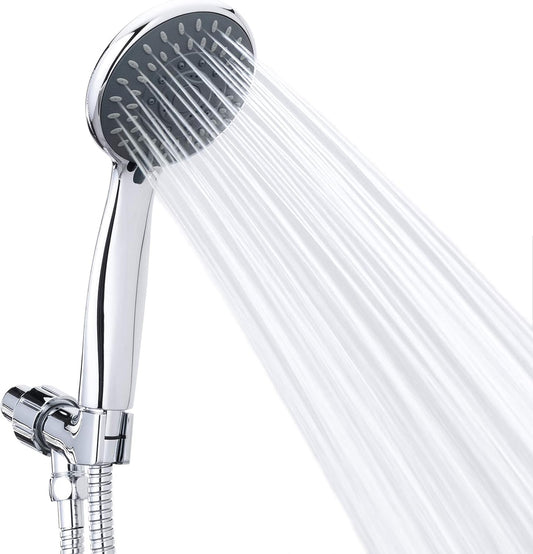 Briout Handheld Shower Head High Pressure 5-Settings with Hose, Chrome
