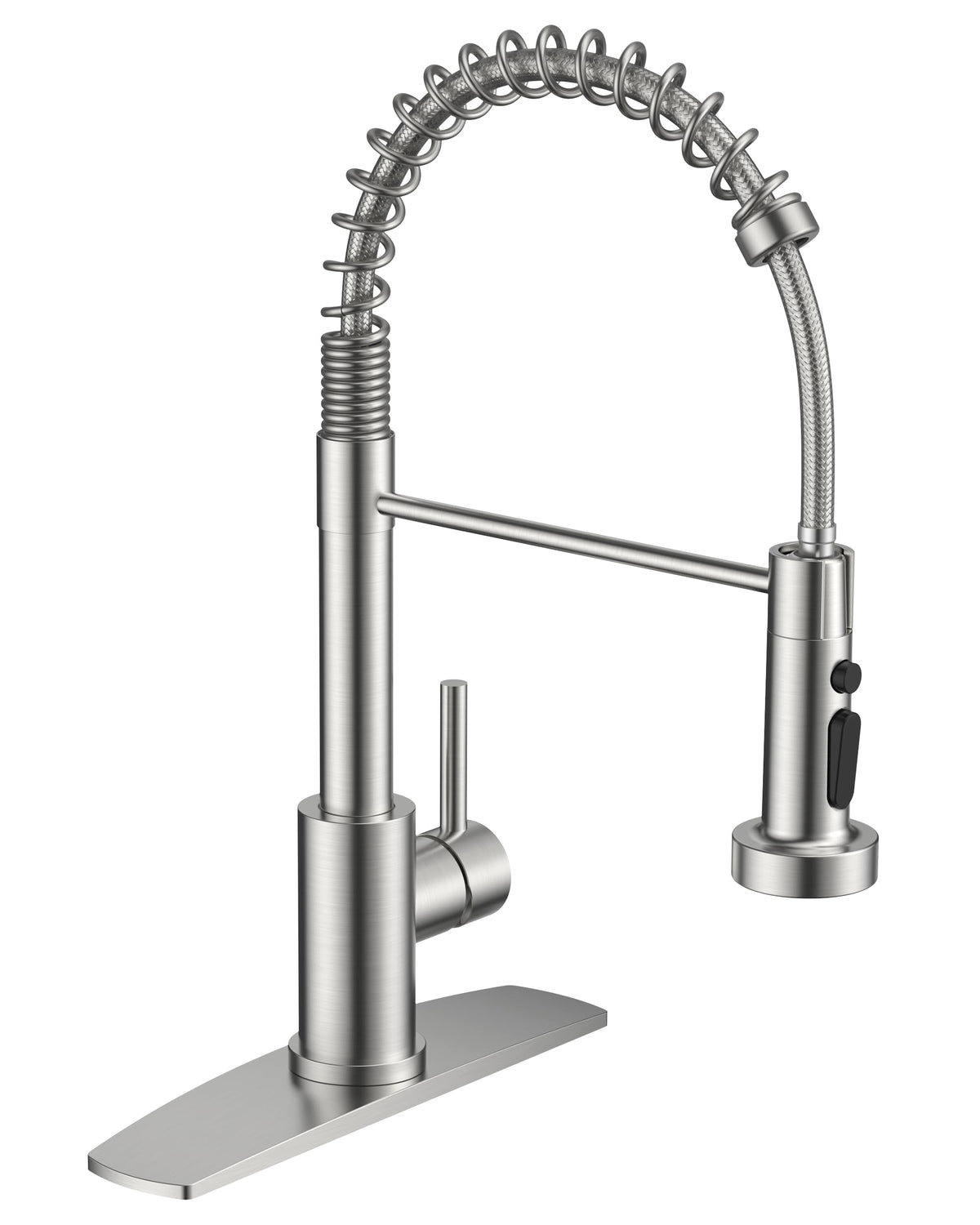 FORIOUS Kitchen Sink Faucet, 3 Modes Sprayer, Single Handle, Brushed Nickel