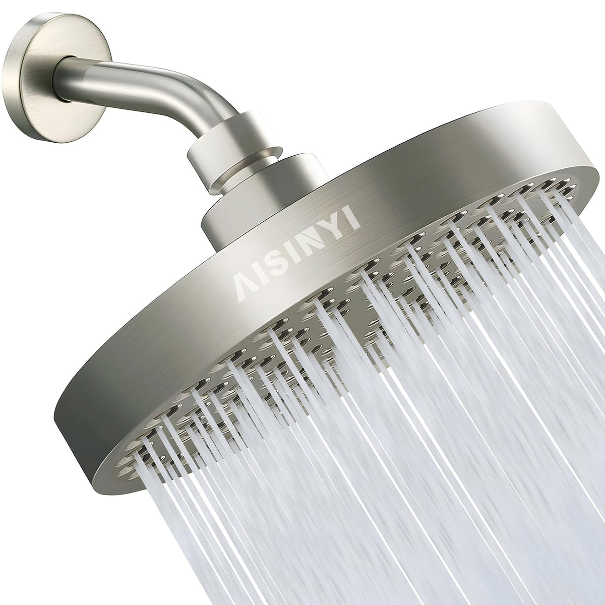 6" High Pressure Rain Shower Head, Luxury Matte Black Finish