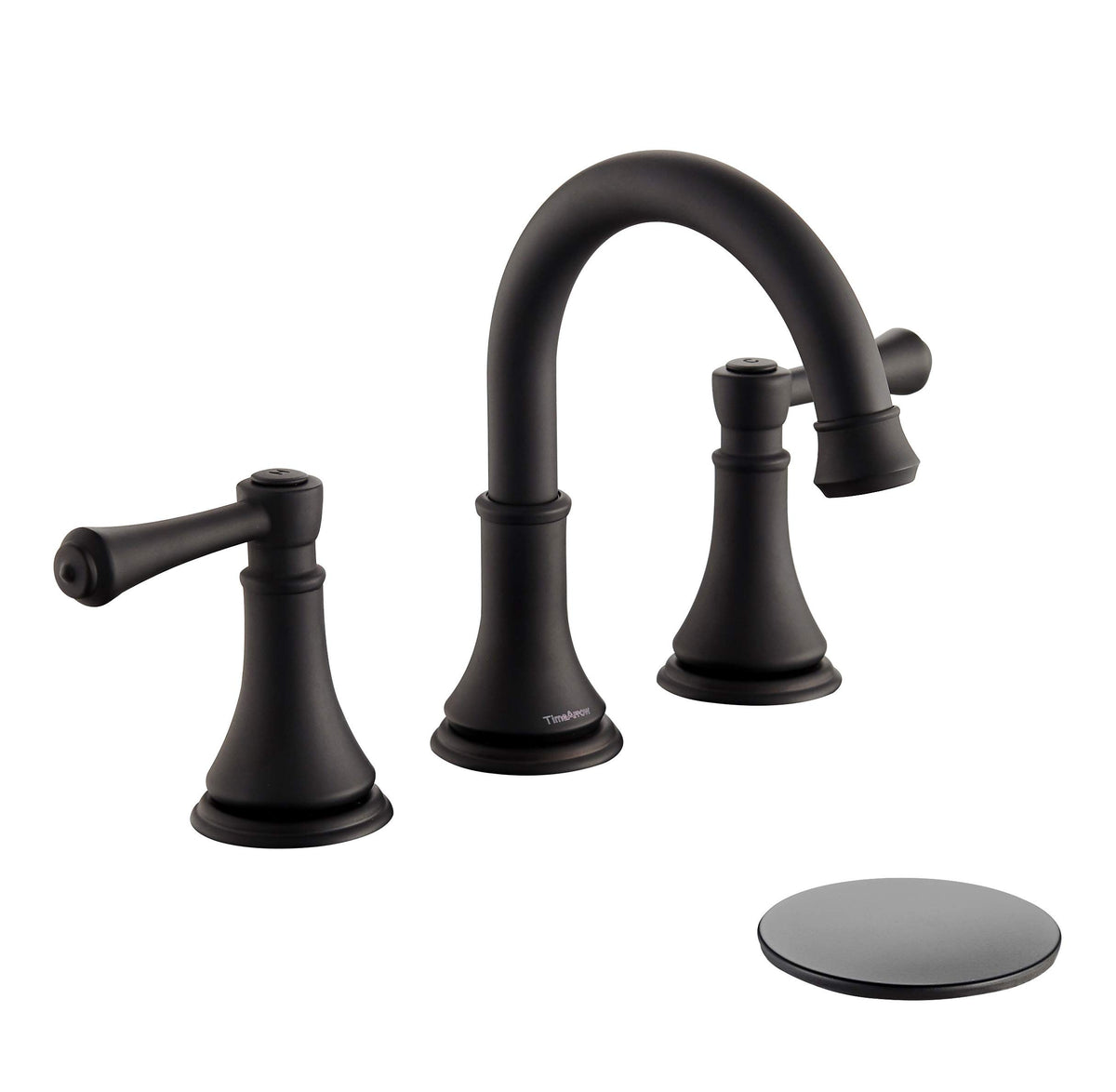 TimeArrow Chrome Widespread Bathroom Sink Faucet 3 Holes with Pop-Up Drain