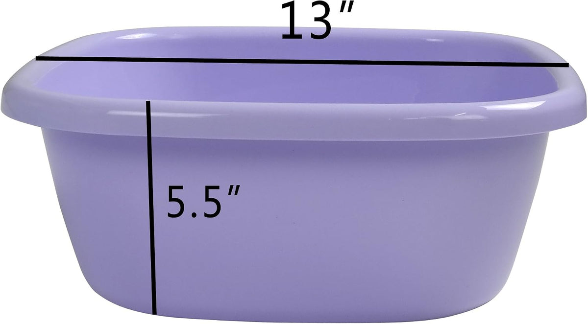 12 Quart Plastic Square Washbasin, Set of 3