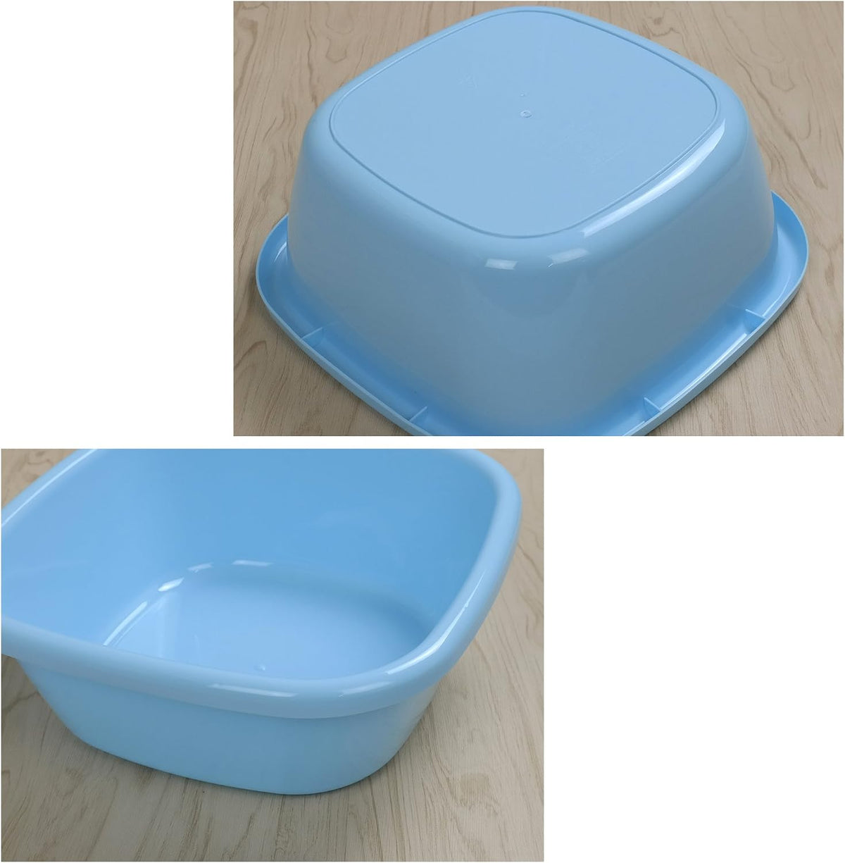 12 Quart Plastic Square Washbasin, Set of 3