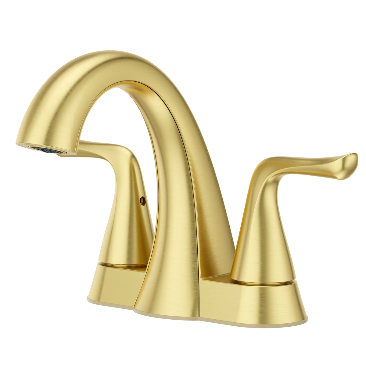 Pfister Willa 4 inch Centerset Bathroom Sink Faucet 2-Handle 3-Hole NSF Certified Spot Defense Brushed Nickel Vanity Faucet with Push & Seal Drain Installation LF048MALGS