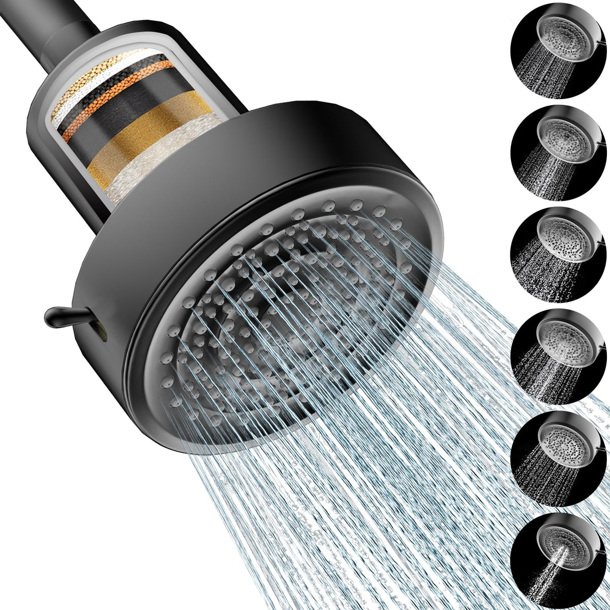 Filtered Shower Head, Shower Head with Filters for Healthy Hair & Skin