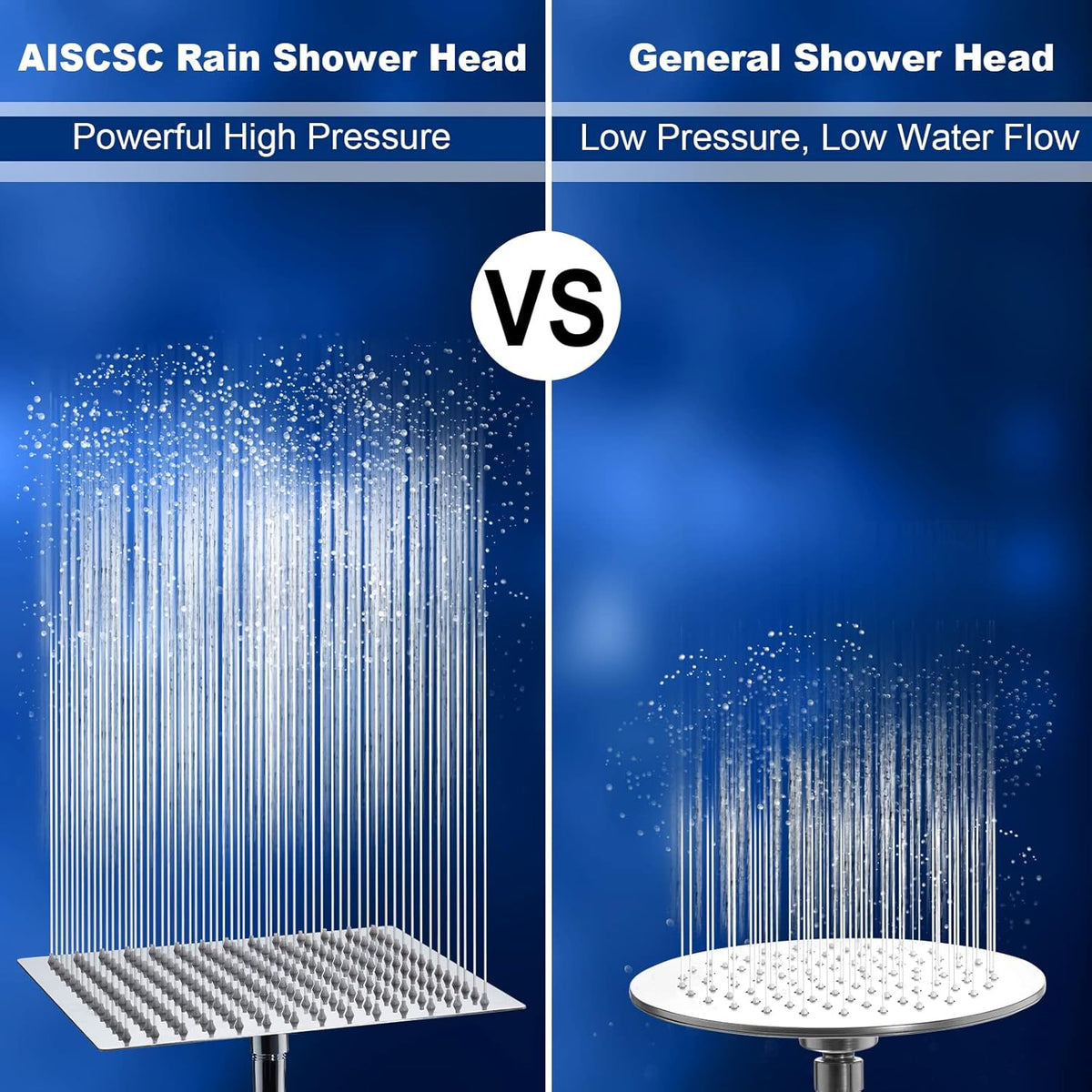 10 Inch Rain Shower Head Square High Pressure Ceiling or Wall Mount
