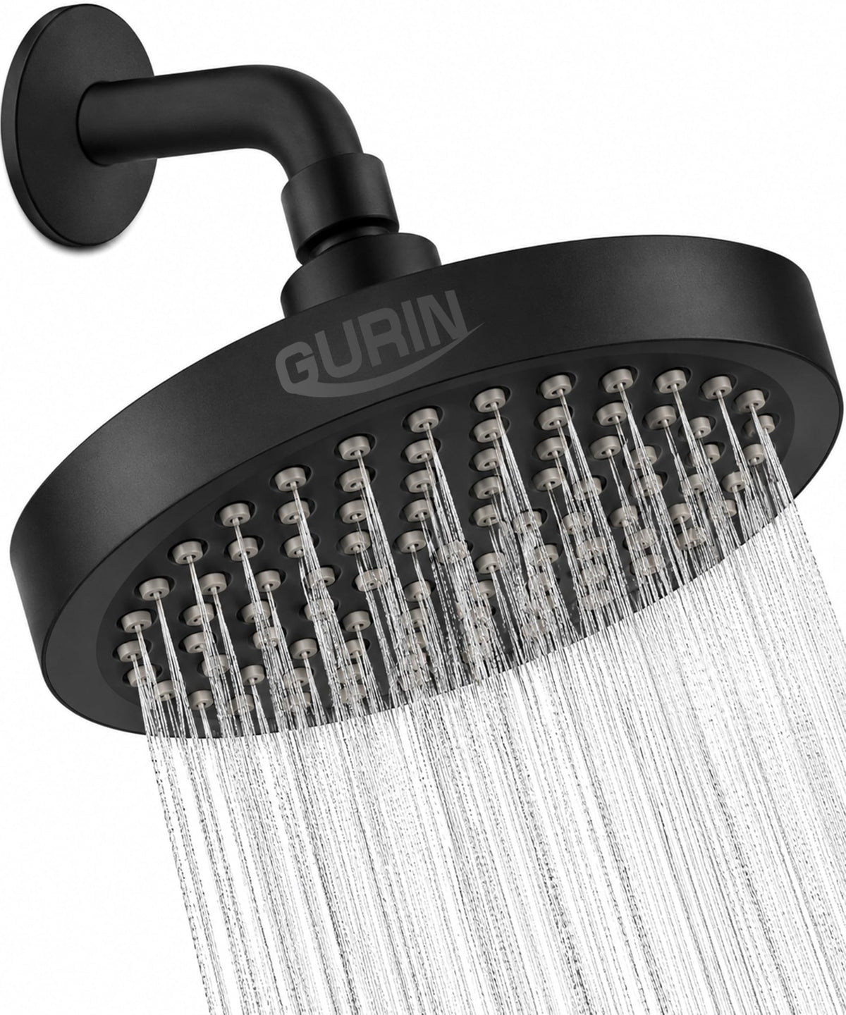 GURIN Shower Head - Luxury Polished Chrome Finish - Rain Showerhead 6 Inch