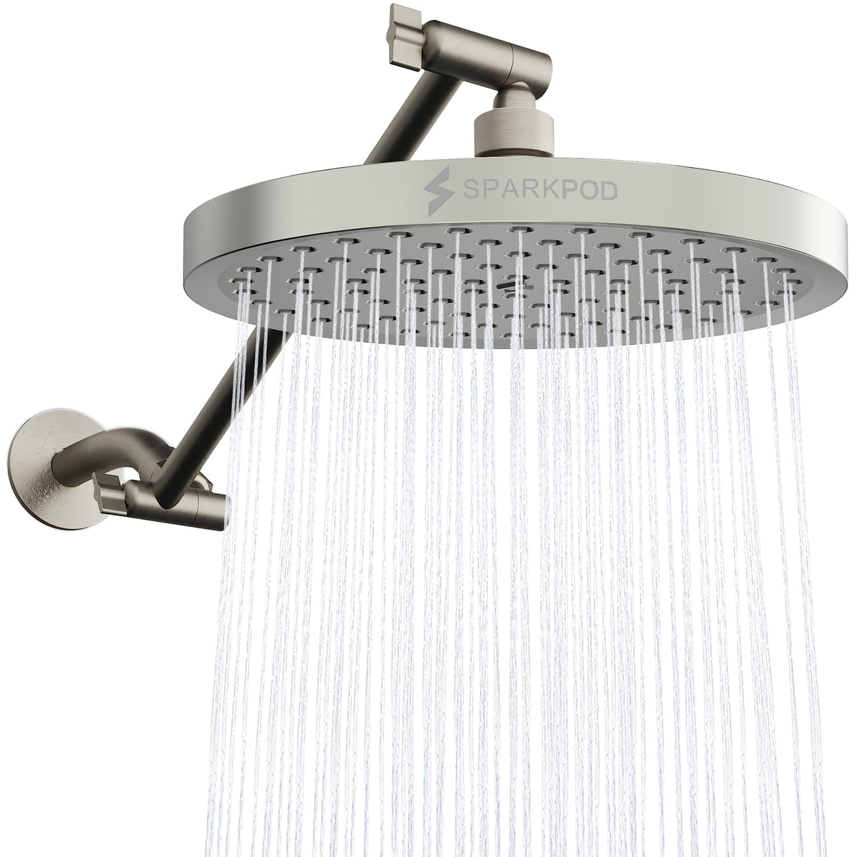 SparkPod 6" Round Rain Shower Head with 11" Shower Arm