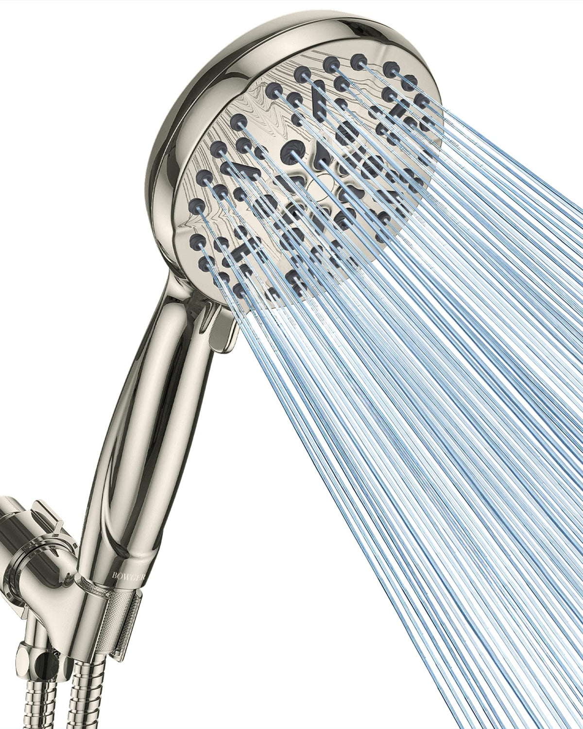 Shower Head with Handheld High Pressure-Full Body Coverage Powerful Rain Showerhead Extra 60" Long Hose and Adjustable Brass Joint Holder- The Perfect Detachable Heads for Bathroom Upgrade