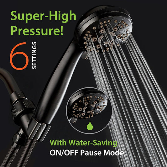 AquaDance High Pressure Luxury 6-mode Spiral Ergonomic Handheld Shower Head