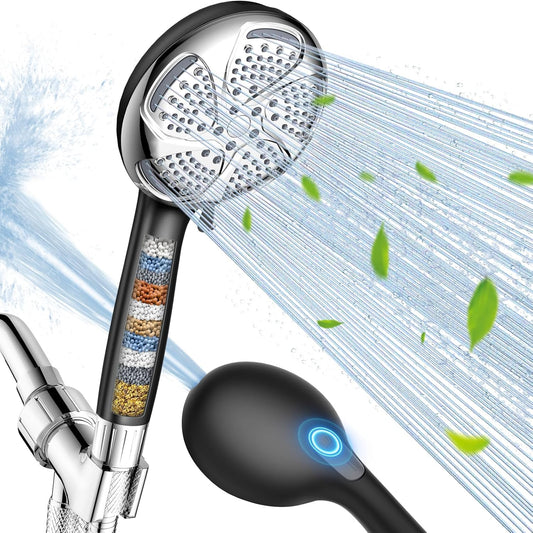 FEELSO Filtered Shower Head with Handheld, High Pressure 7-Spray Showerhead