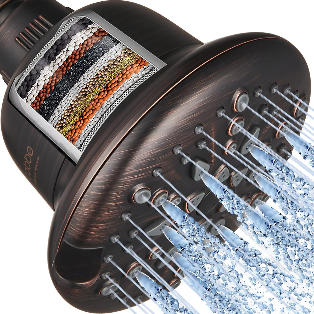 Cobbe Filtered Shower Head, 7 Modes High Pressure Shower Heads Chrome