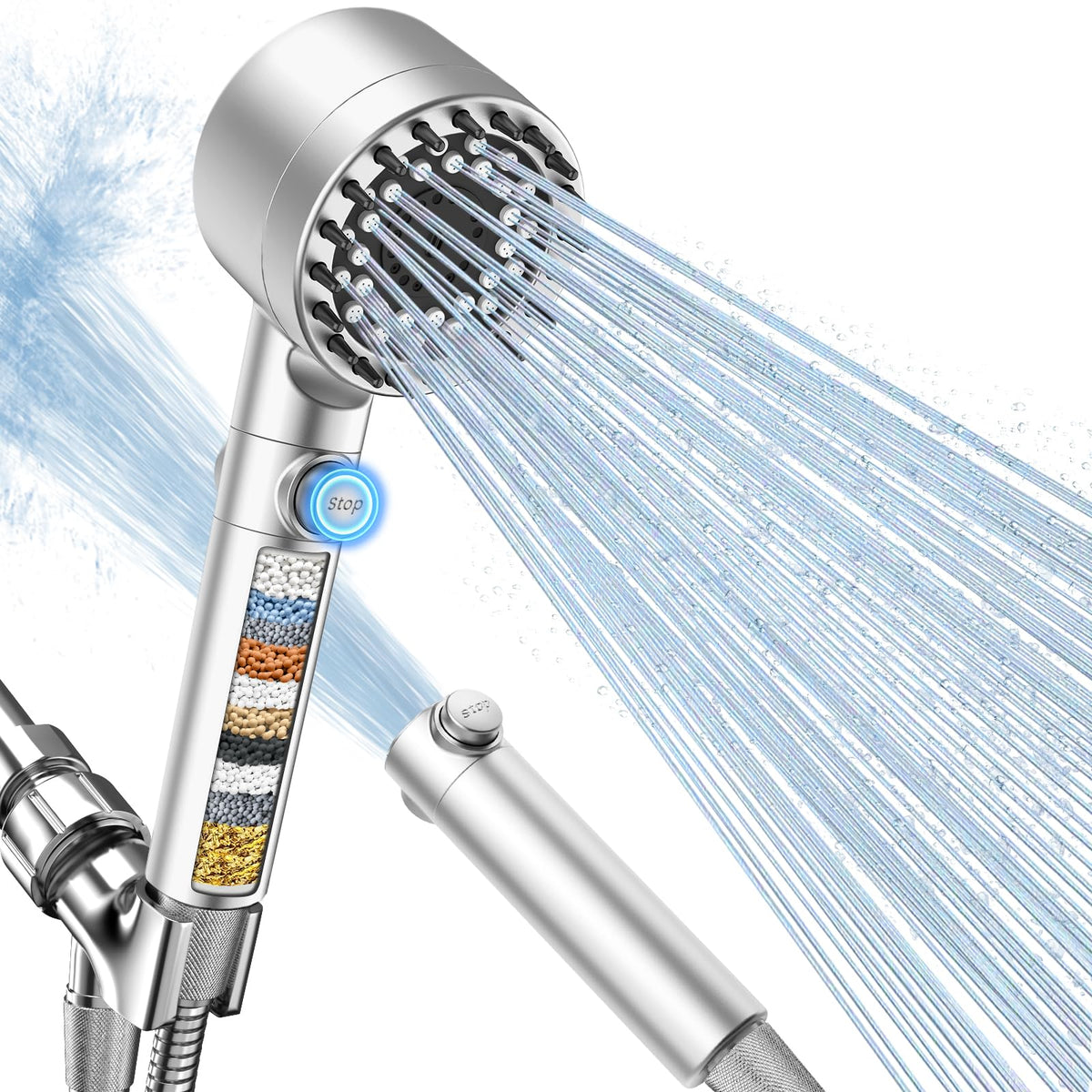 FEELSO Filtered Shower Head with Handheld, High Pressure Shower Filter Head