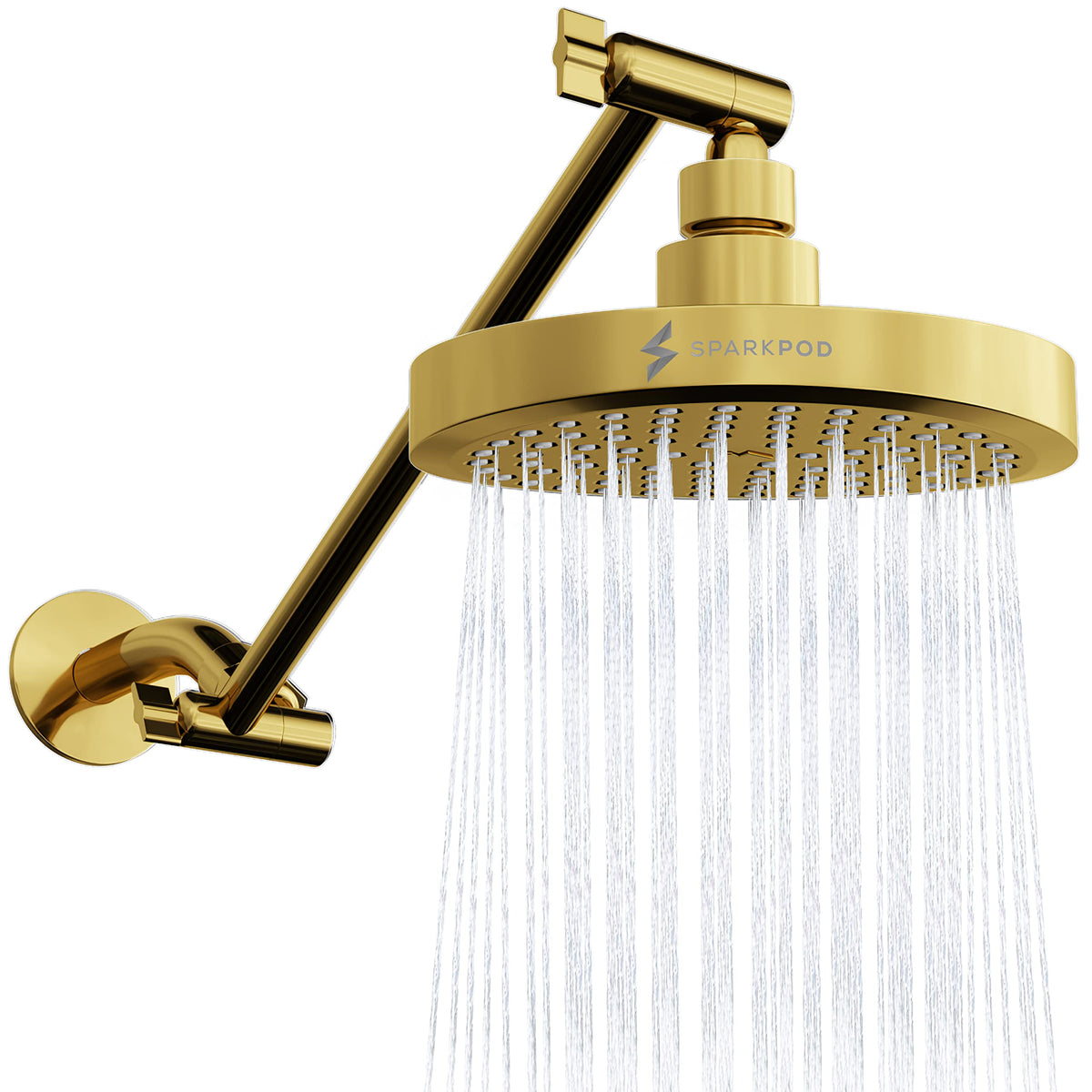SparkPod 6" Round Rain Shower Head with 11" Shower Arm