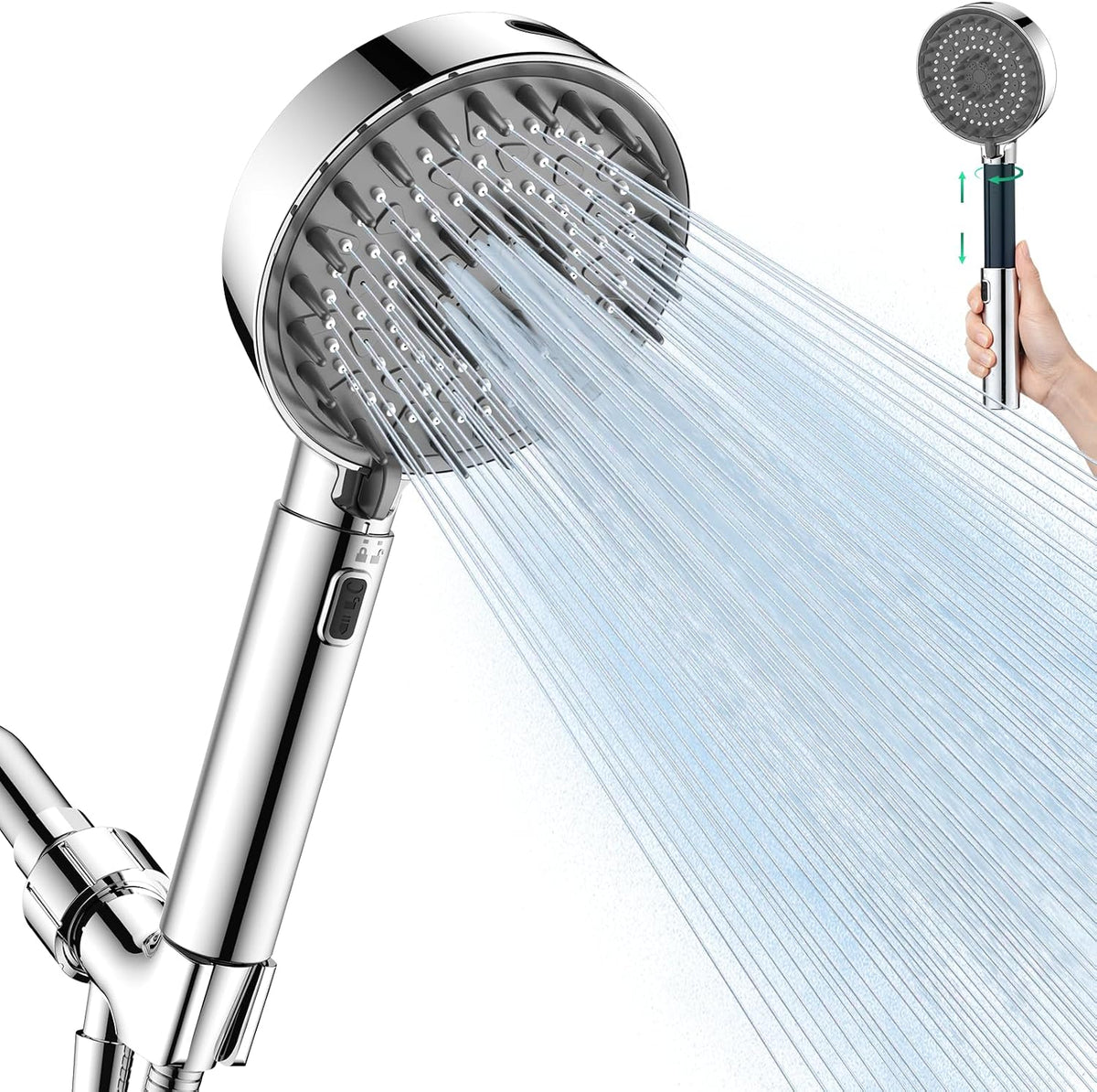 Shower Head with Handhled High Pressure Hand held Showerhead with 6 Modes