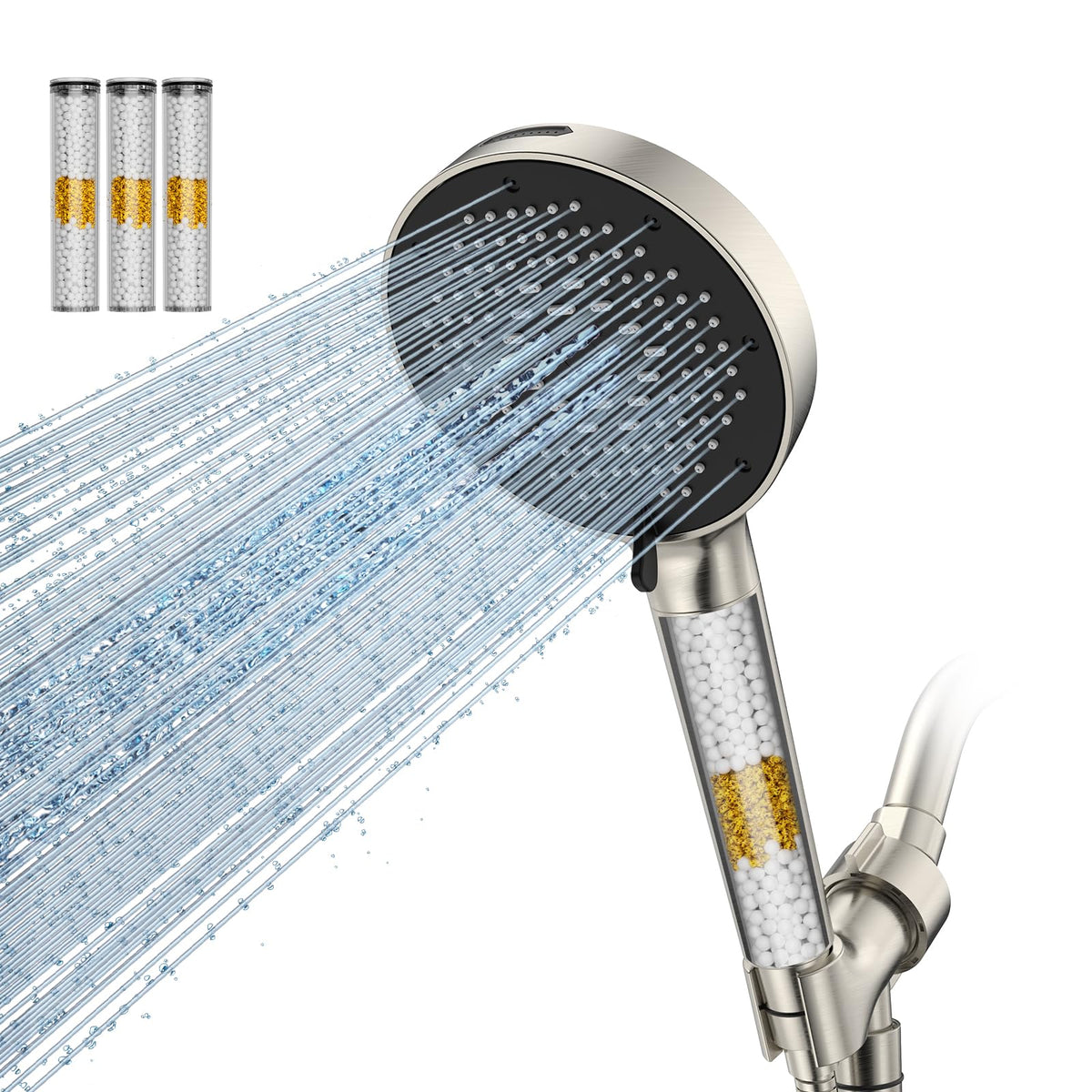 SR SUN RISE High Pressure Filtered Handheld Shower Head 9 Spray（1 filter）
