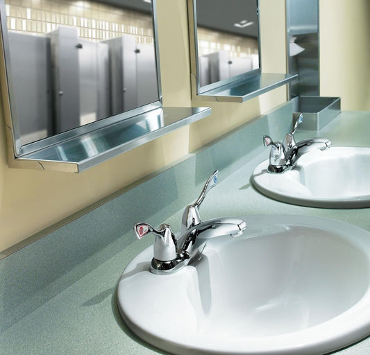 Moen Commercial M-Bition Chrome Two-Handle Centerset Bathroom Faucet 1.5 GPM, 8800