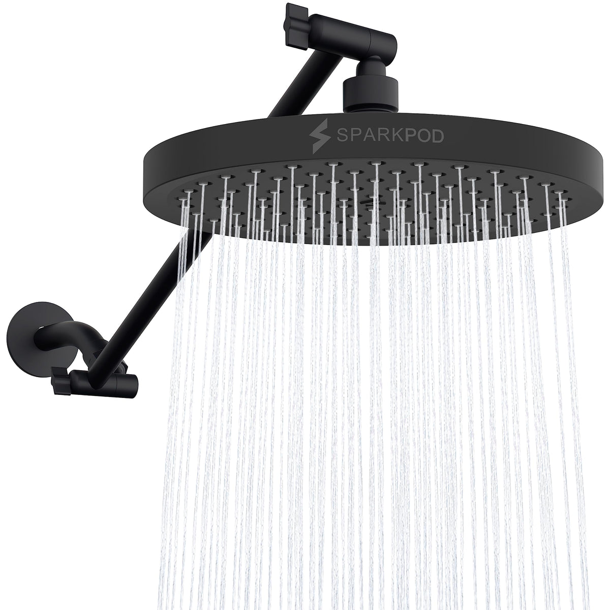 SparkPod 6" Round Rain Shower Head with 11" Shower Arm