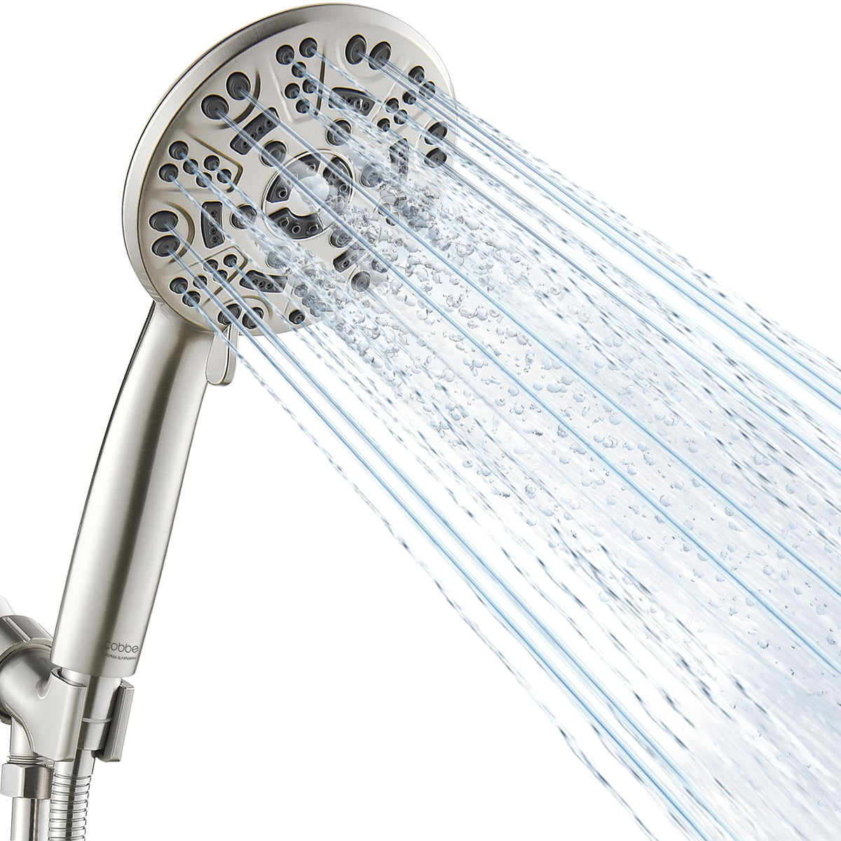 Cobbe 8-Setting Handheld Shower Head, Water-Saving Design, Matte Black