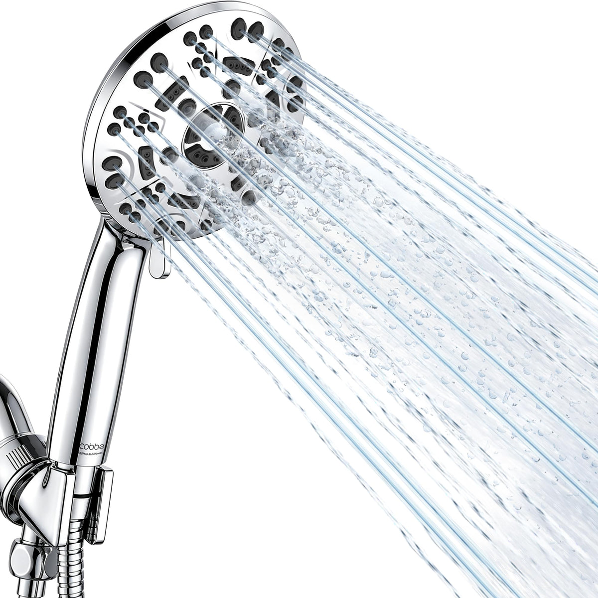 Cobbe 8-Setting Handheld Shower Head, Water-Saving Design, Matte Black