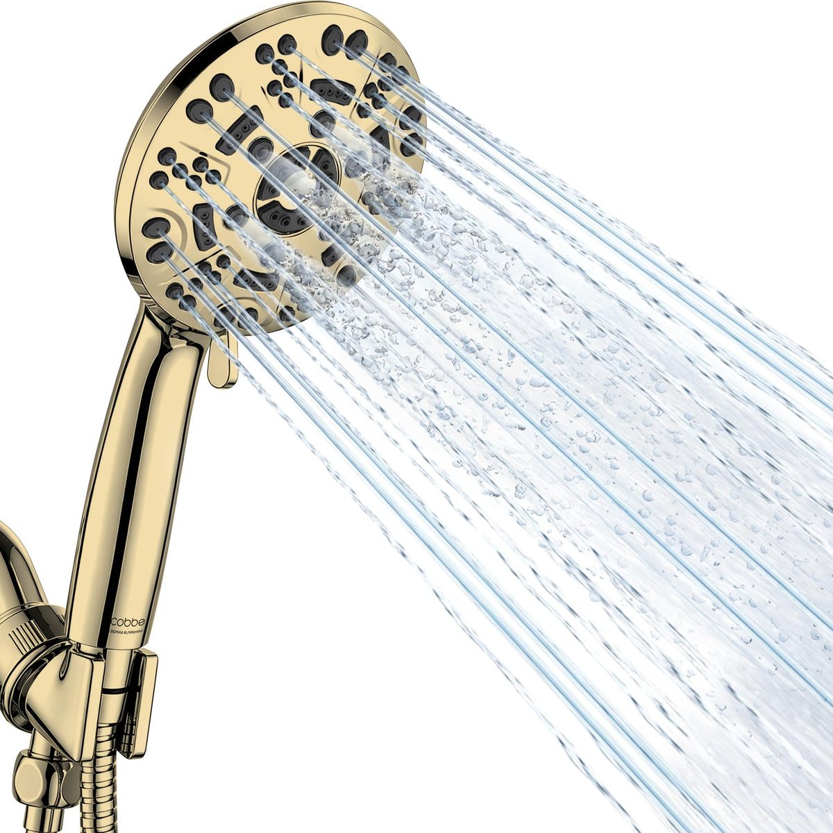 Cobbe 8-Setting Handheld Shower Head, Water-Saving Design, Matte Black