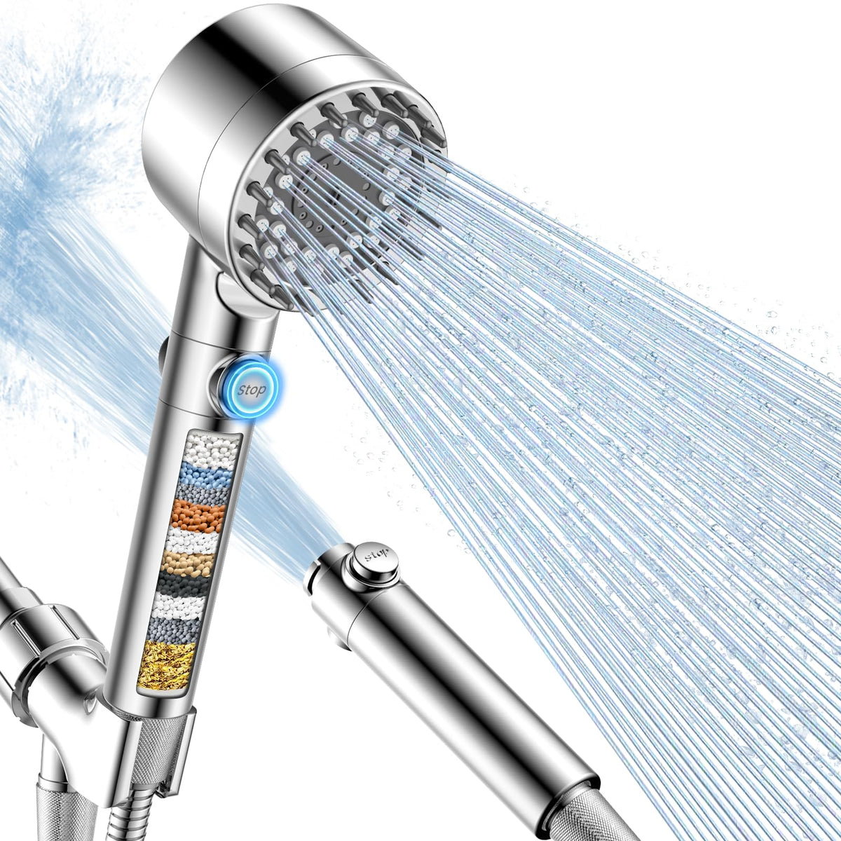 FEELSO Filtered Shower Head with Handheld, High Pressure Shower Filter Head