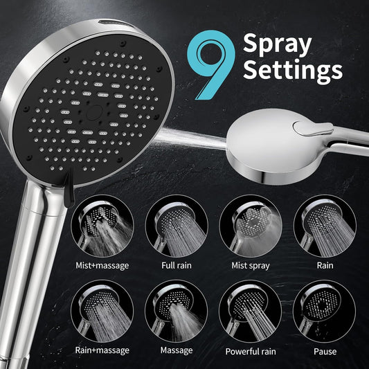 SR SUN RISE High Pressure Filtered Handheld Shower Head 9 Spray（1 filter）